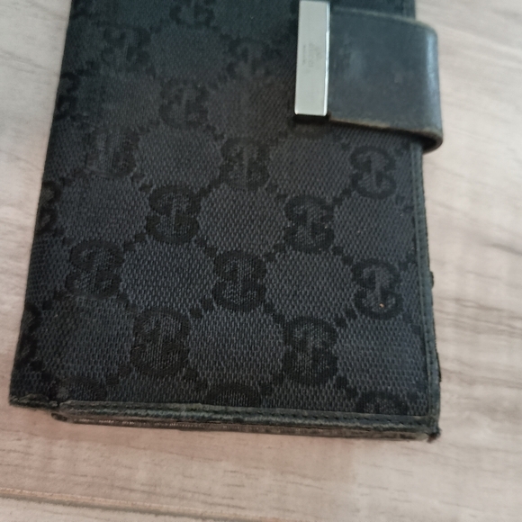 Authentic Gucci Denim Black GG Supreme Long Wallet - Picture 4 of 16